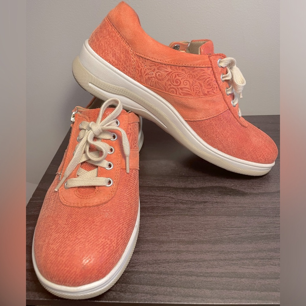 Fidelio Hallux Haley Womens Shoes Lace/zip up Suede Leather US 8.5 UK6 Red/Orang